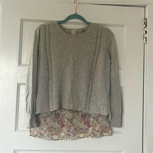 Size XS. Grey Anthropologie Sweater